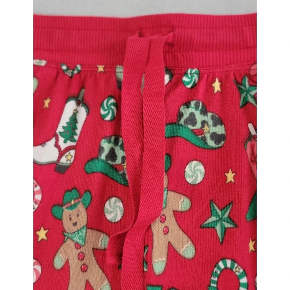 Magical Season Men's Red Gingerbread Christmas Pajama Pants Large NWT